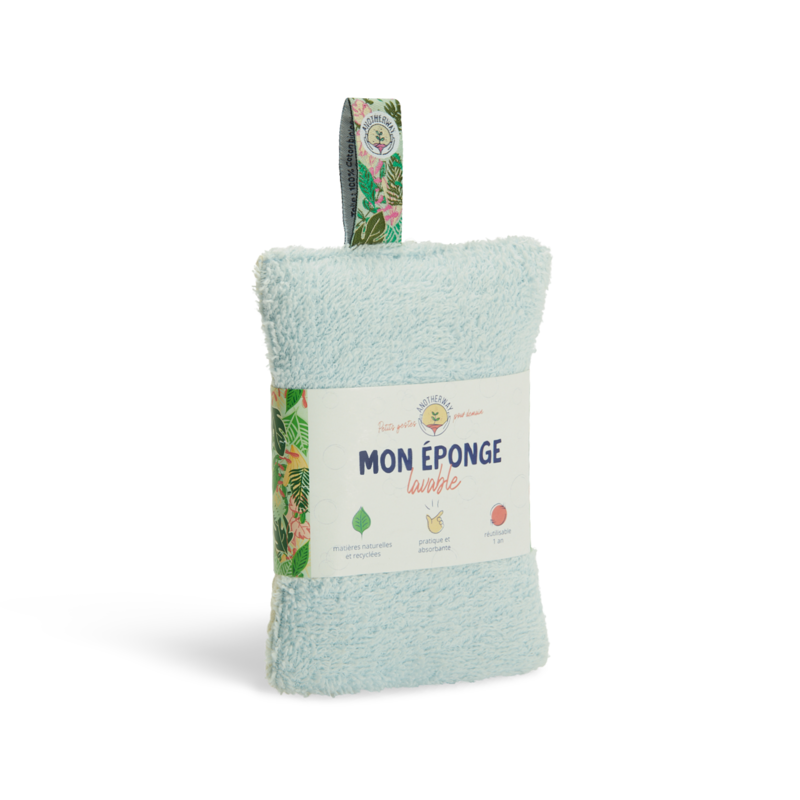 Eponge lavable bleue