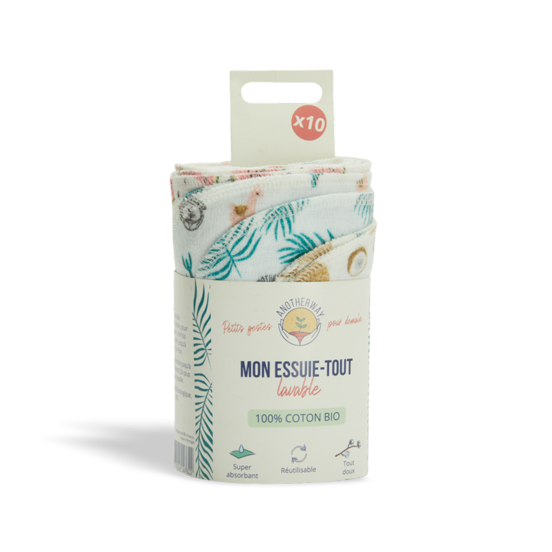 Wasbare keukenpapier doekjes - Set van 10