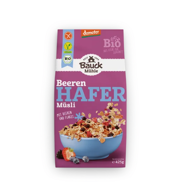 Muesli avoine sans gluten aux baies séchées - 425g