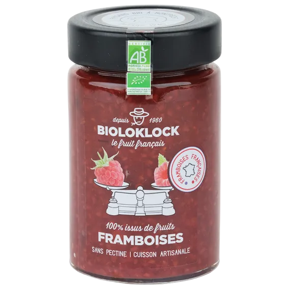 100% fruit dessert raspberries - 210 g