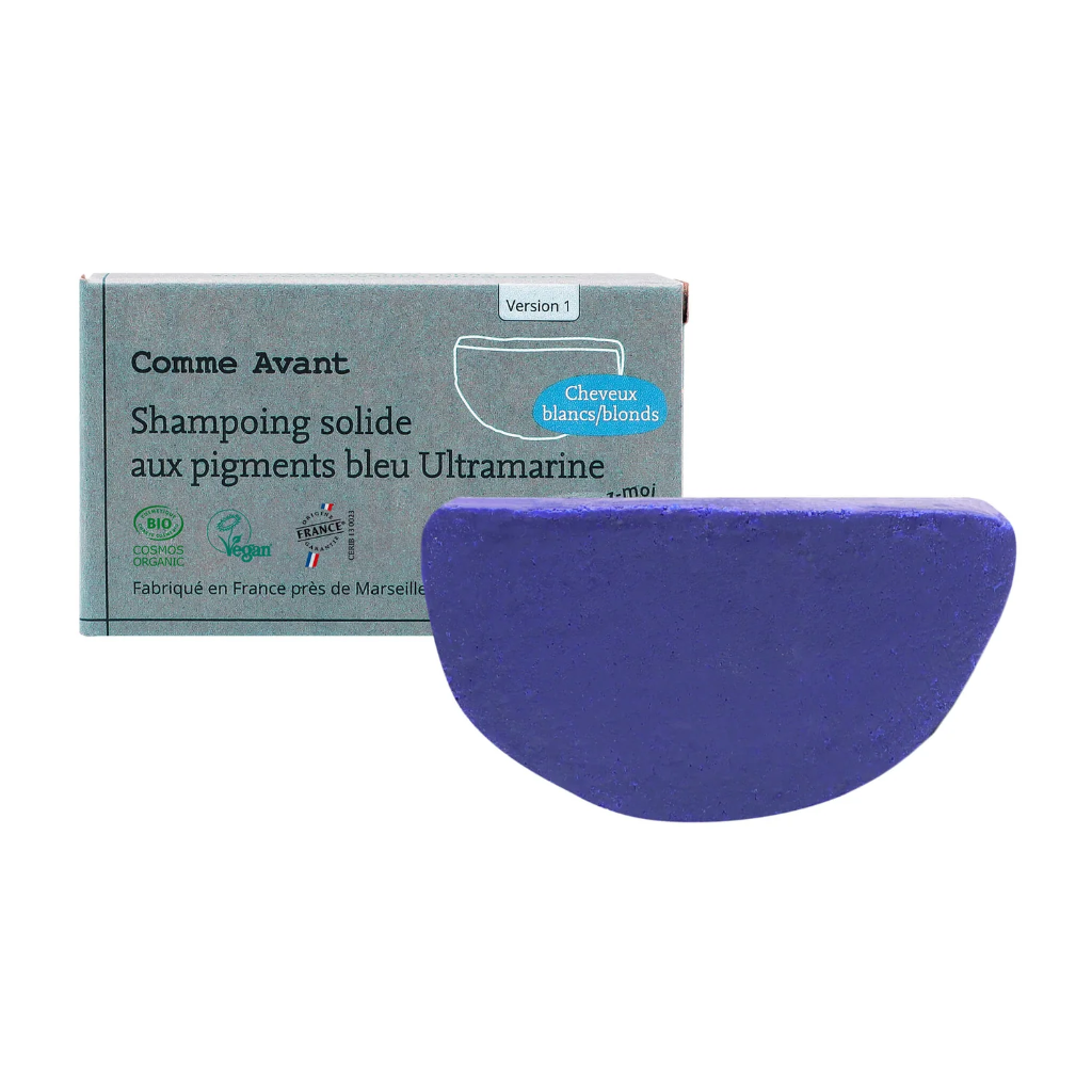 Shampoing solide bleu (cheveux blonds/blancs) - 70 g