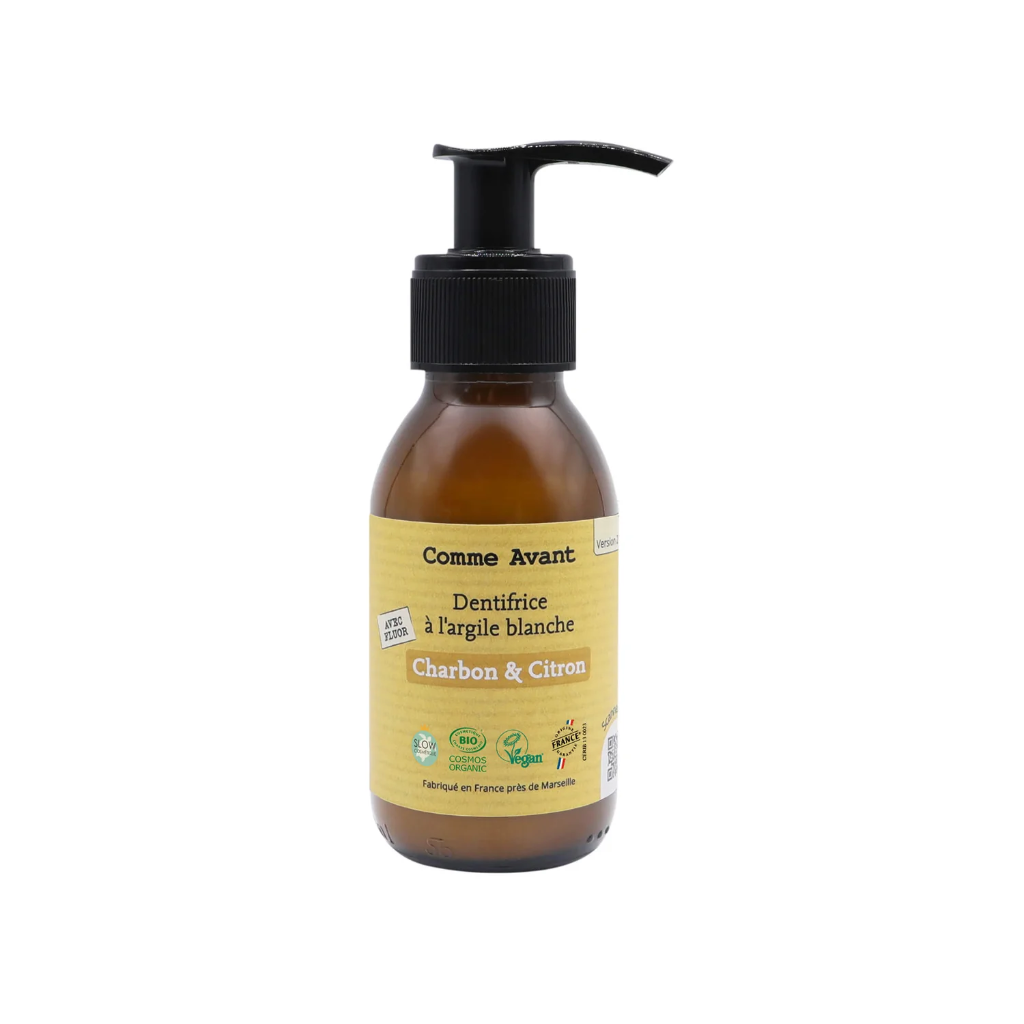 Tandpasta met witte klei - kool en citroen 90 ml format