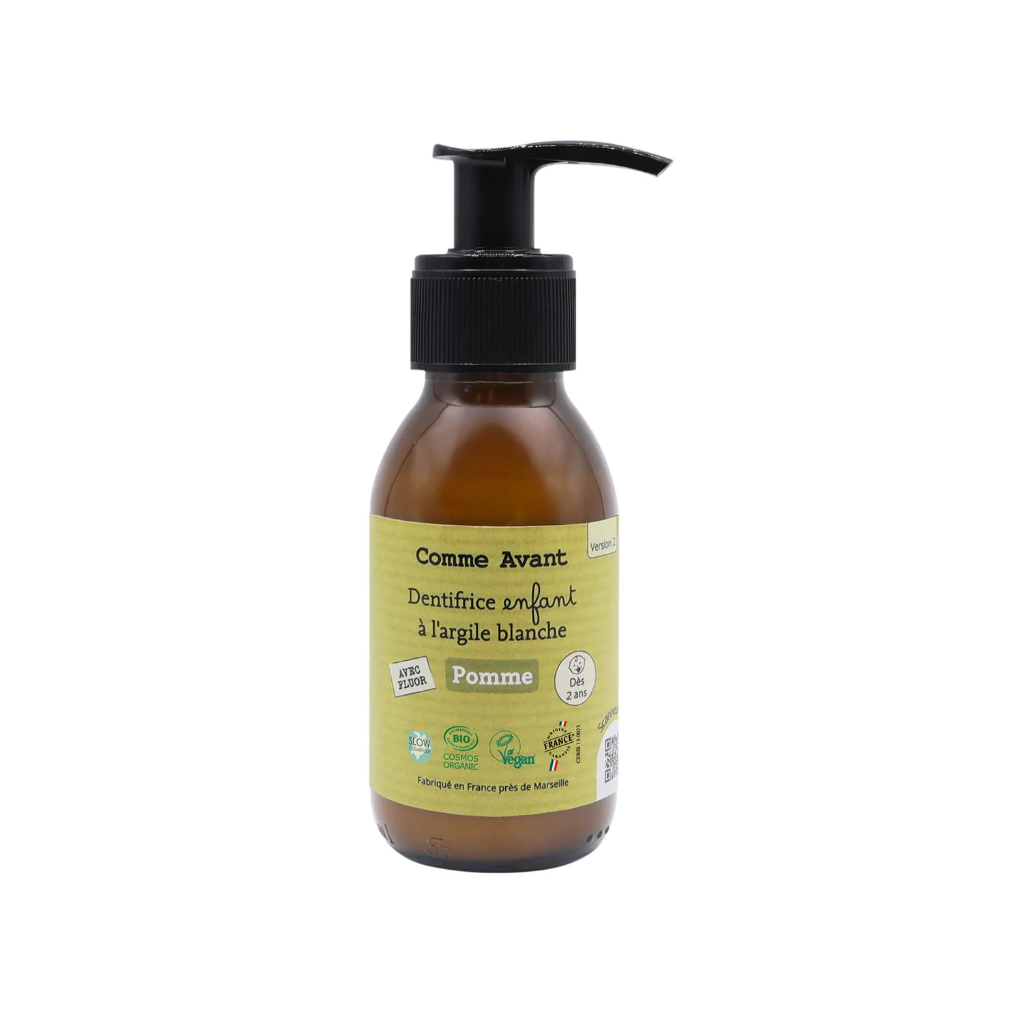 Dentifrice enfant en pâte à l'argile blanche - Pomme 90 ml format
