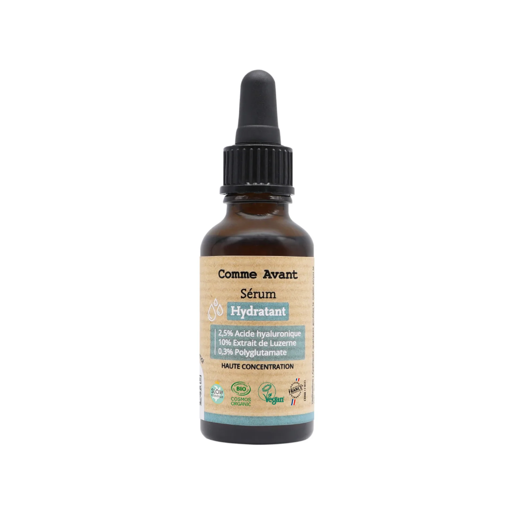 Moisturising face serum - Hyaluronic acid, alfalfa, polyglutamate - 30 ml