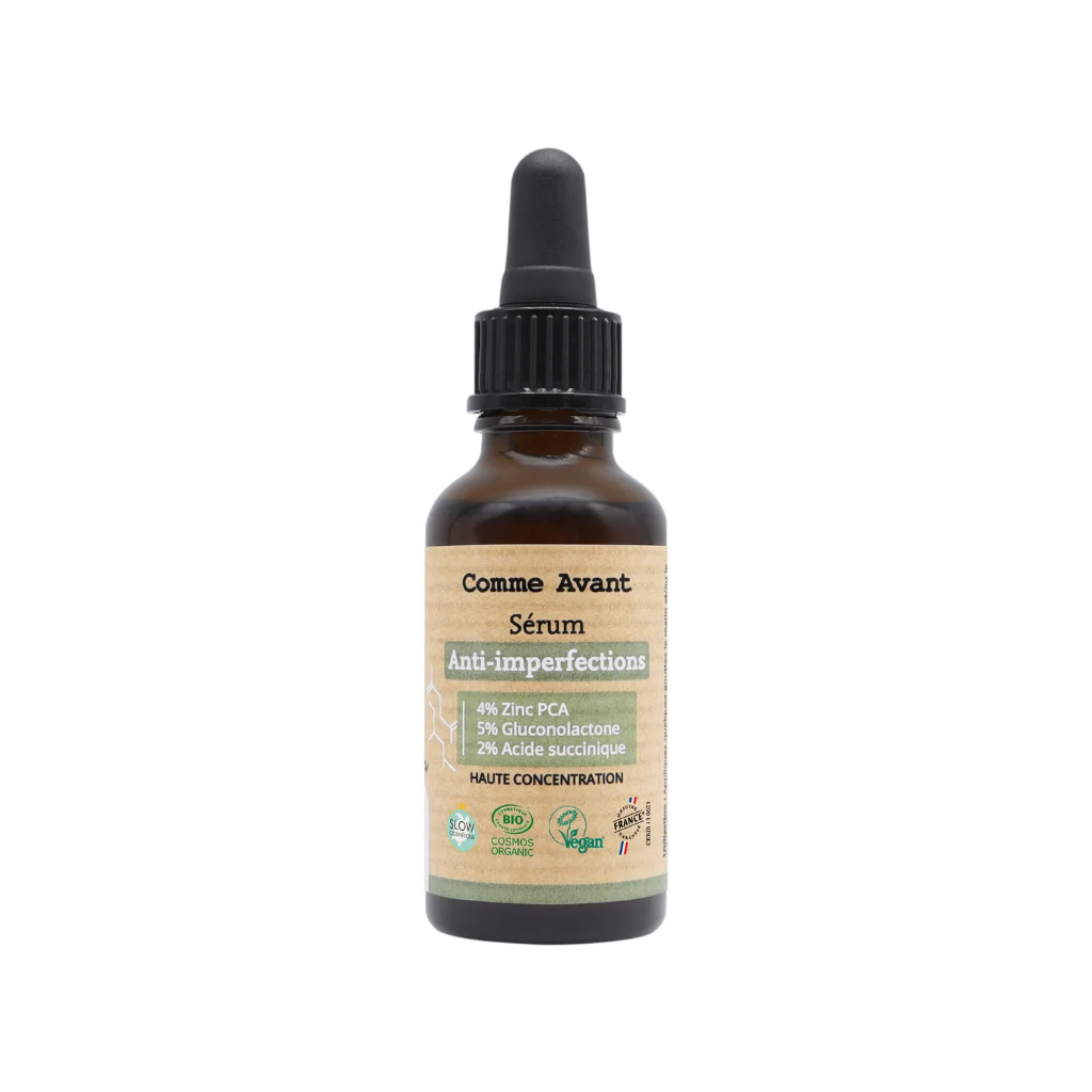 Sérum visage anti-imperfection - Zinc, PCS, Acides succinique, Gluconolactone 30 ml