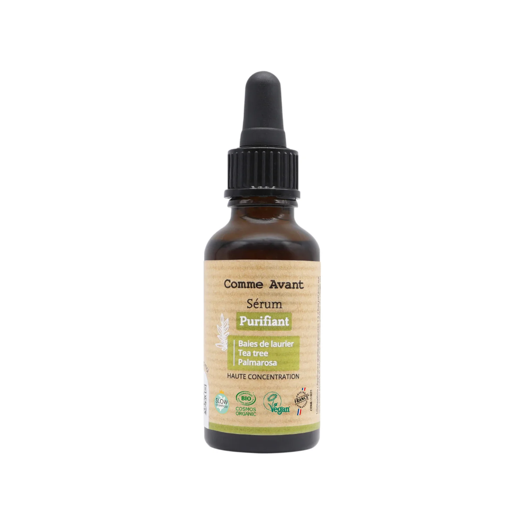 Purifying face serum - bay berries, tea tree, Palmarosa - 30 ml