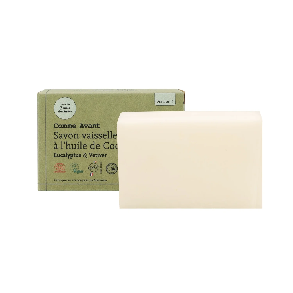 Savon vaisselle à l'huile de coco eucalyptus et vetiver - 150g