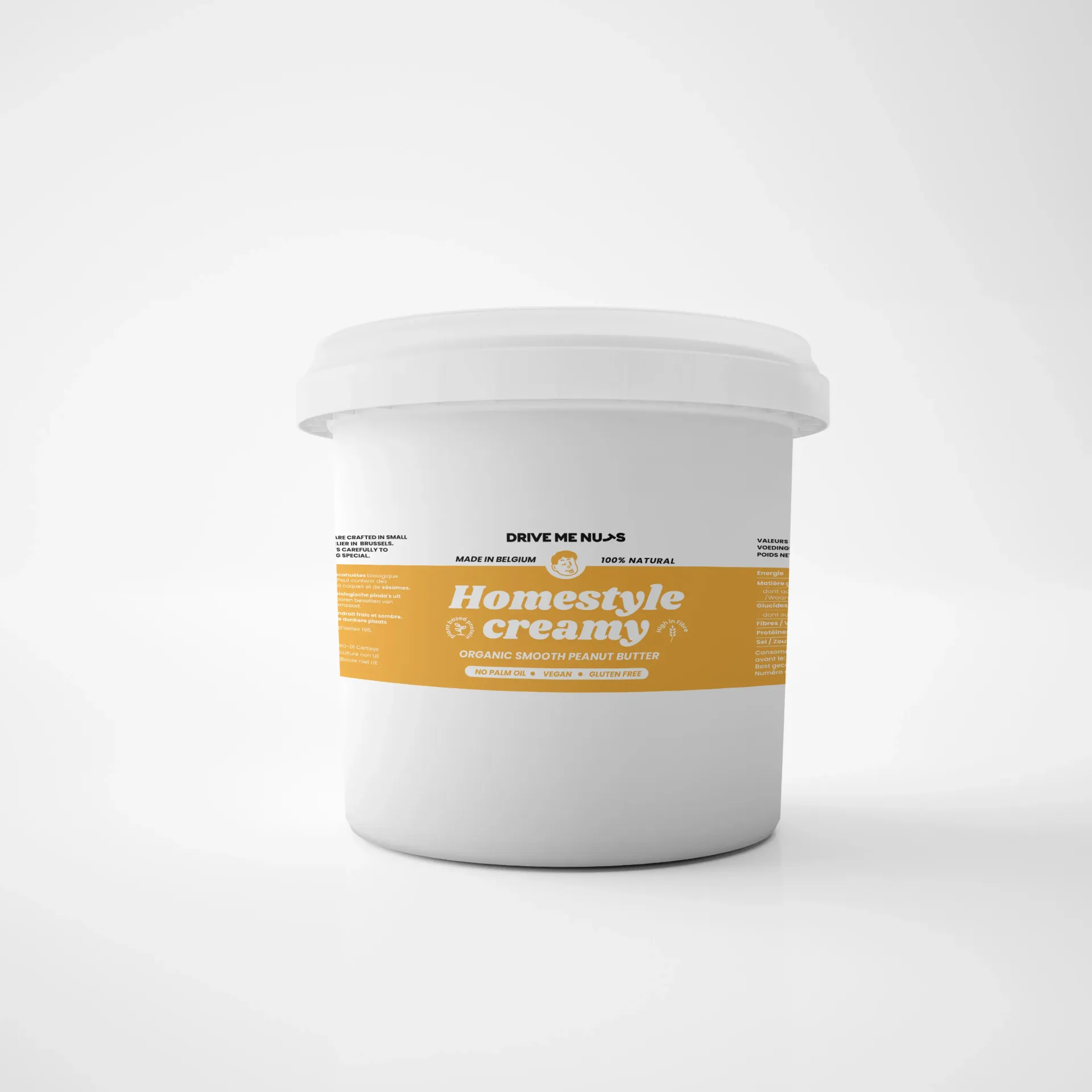 Homestyle creamy pindakaas zoutvrij - Emmer van 10 kg