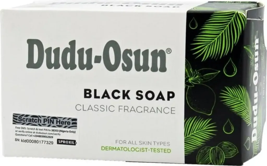 Dudu-Osun zwarte zeep parfumvrij 150gr (wit)