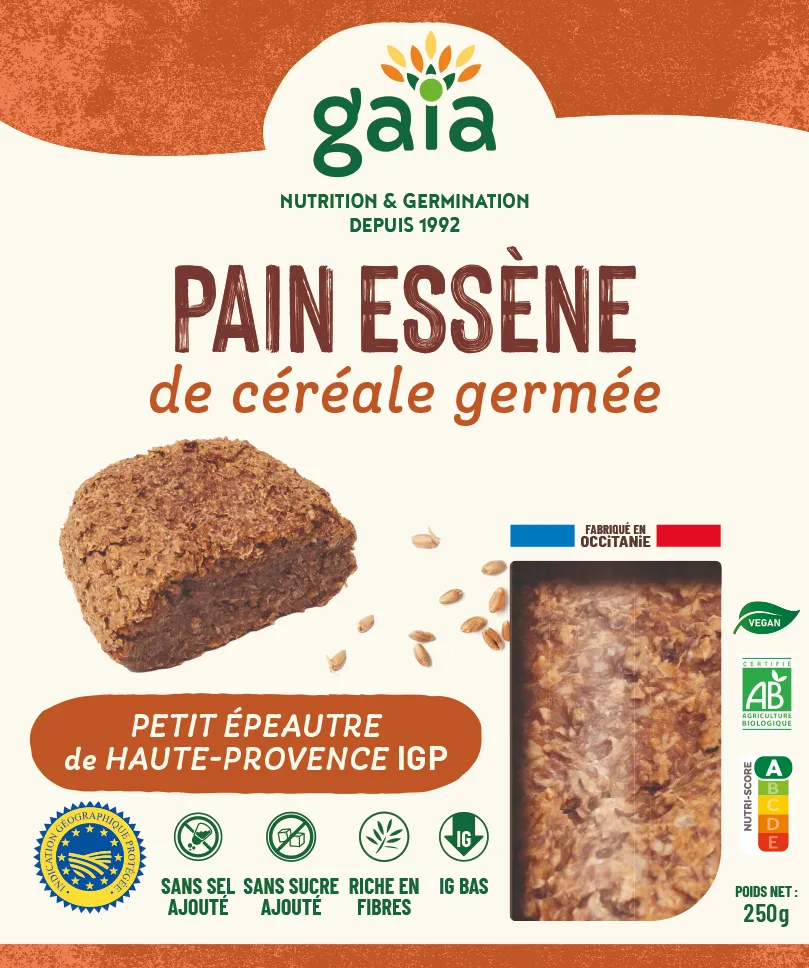 Pain Essène de céréale germée petit épeautre IGP de Haute Provence bio - 250 g