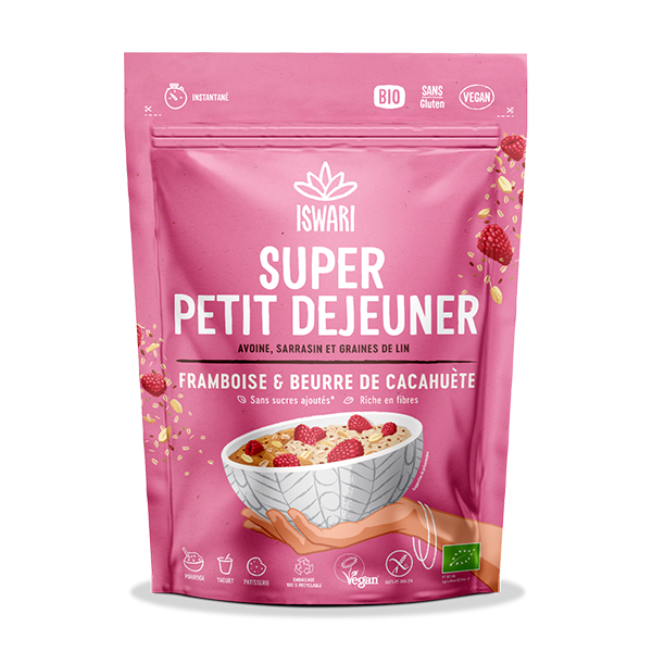 Super Petit Dejeuner Framboise et Beurre de Cacahuète - 360g