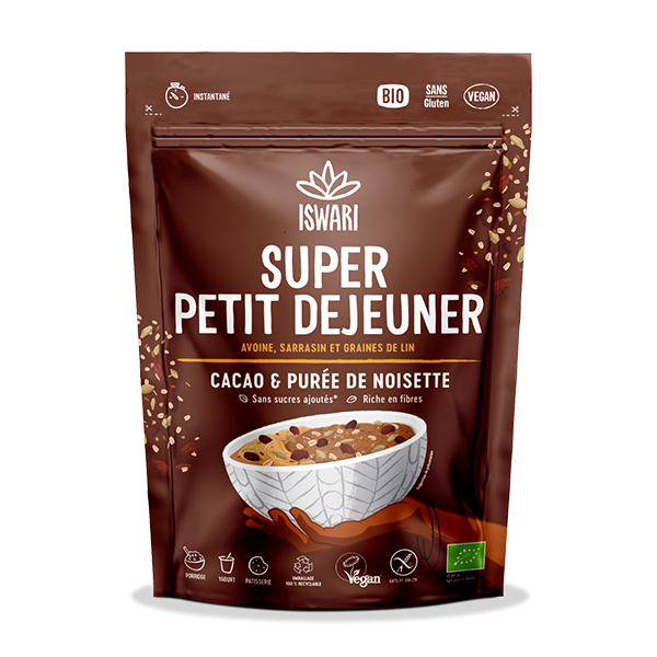 Super Petit Dejeuner - Cacao et Purée de Noisette - 360 gr