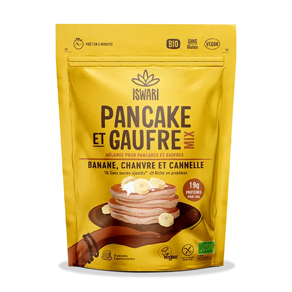 Pannenkoeken- en wafelmix - Banaan, hennep en kaneel - 300 gr
