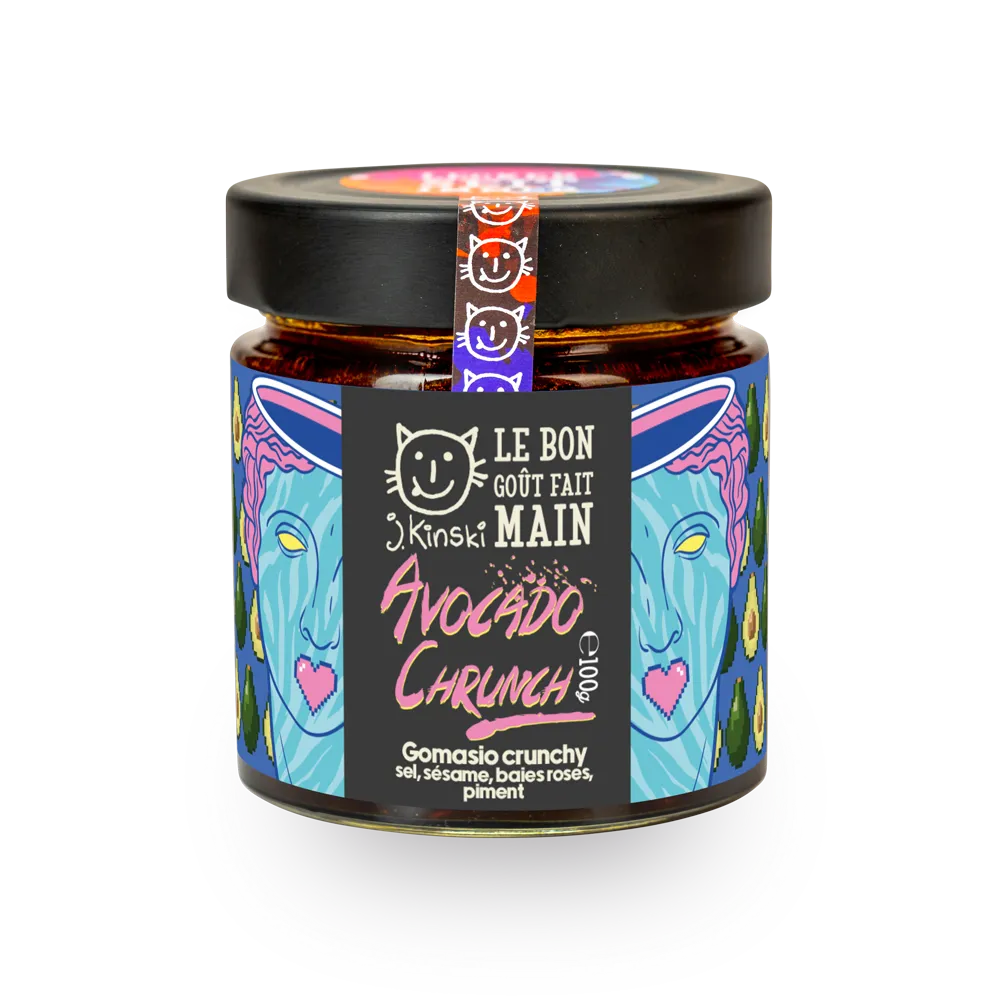 Avocado Crunch (krokante gomasio, zout, sesam, roze bessen, chili) - 100 g