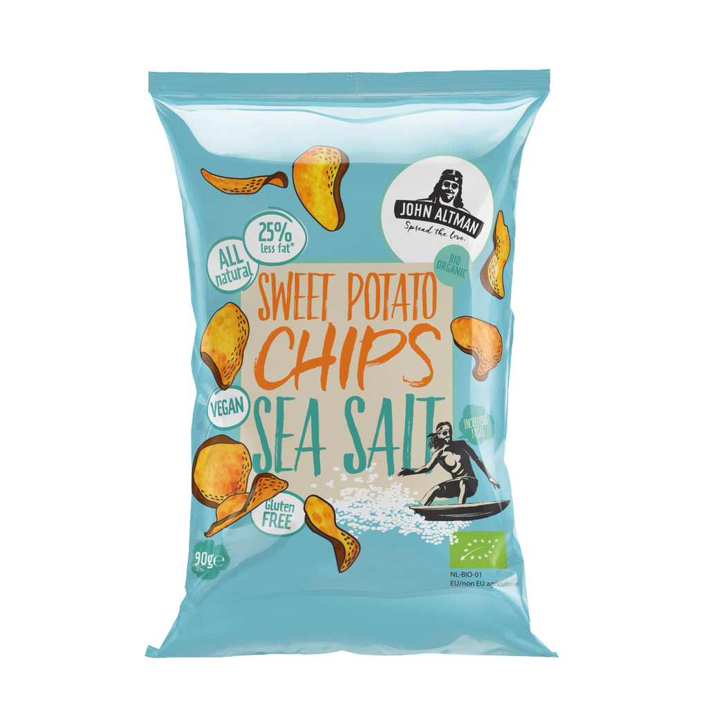 Zoete aardappelchips met zeezout - 90 g