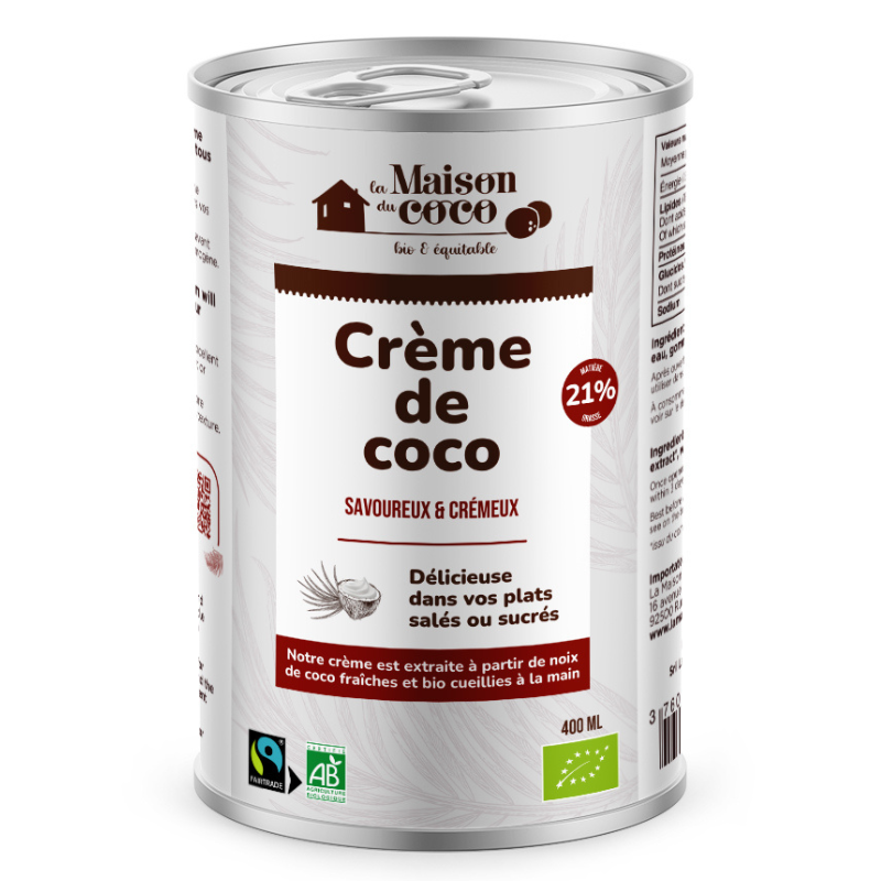 Crème de coco 21% mg (équitable) - 400ml