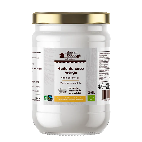 Huile de coco vierge (origine Philippines) - 700ml