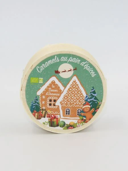 Mini boite bois pain d'épices - 40 g