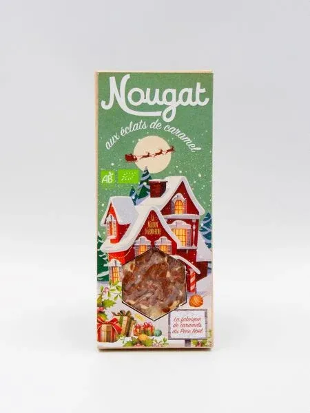 Kerst nougatreep met karamelchips - 80 g