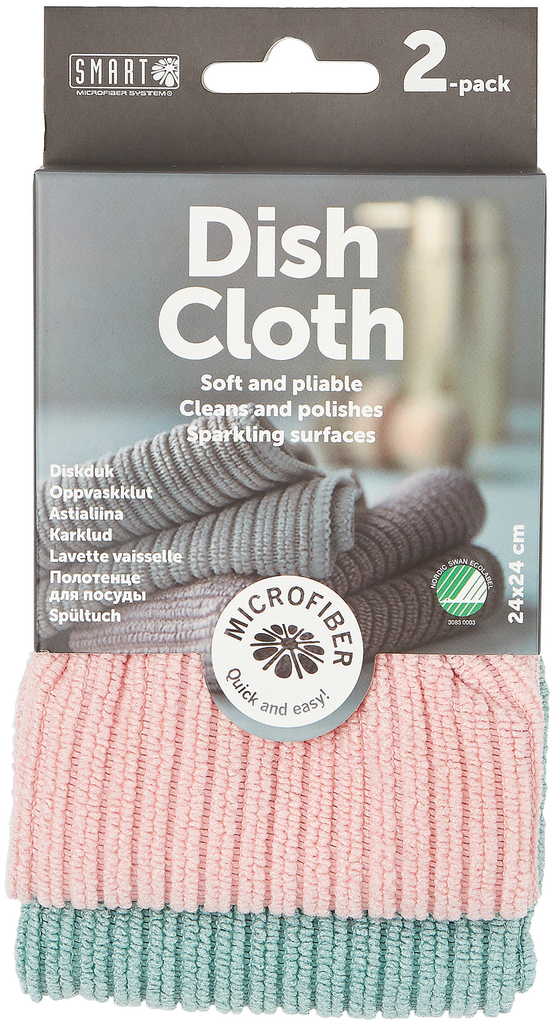 Microfibre Tableware Cloths - pink & turquoise - (4 pcs)