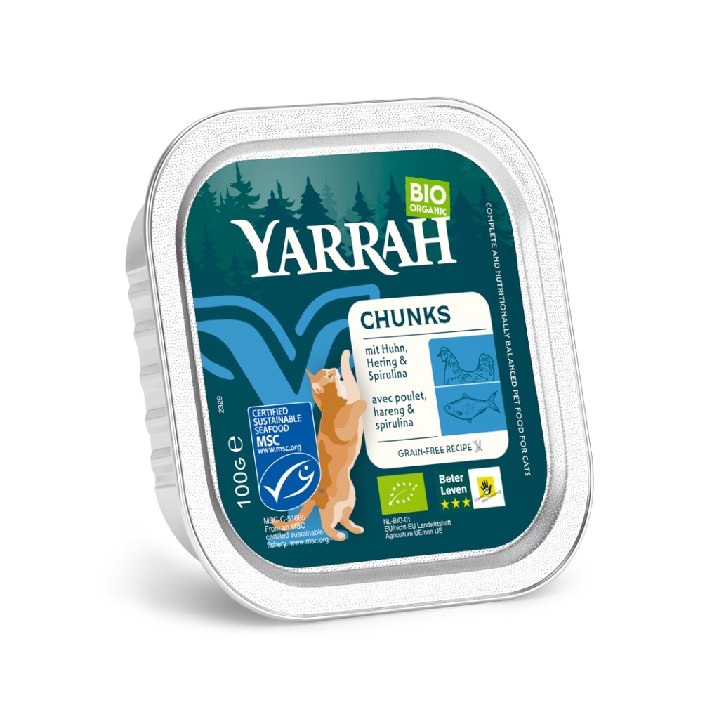 Chats chunks en sauce Poisson (MSC) à la Spiruline - SC- 100gr