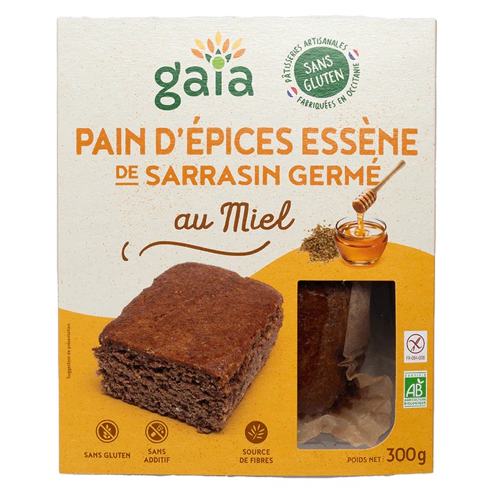 Pain d'épices Essène de sarrasin germé miel - 300 g