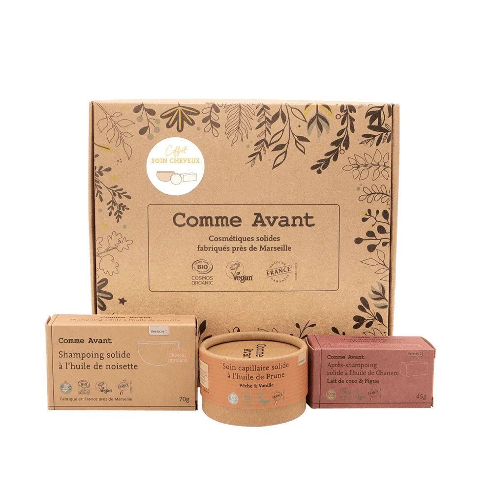 Coffret soin cheveux zéro déchet (3pcs)