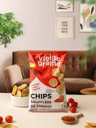 Gepofte chips van sorghum met gerookte paprika en tomaat - 60 g