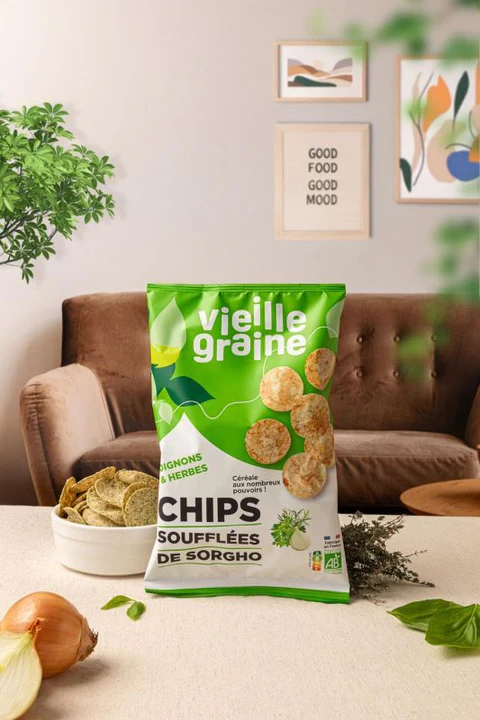 Chips soufflées sorgho oignon & herbe - 60g