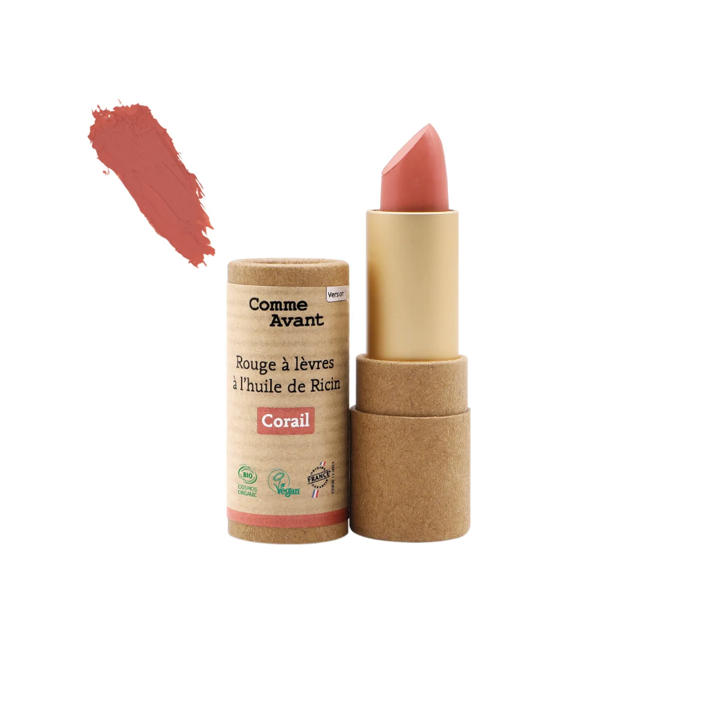 Rouge à lèvres à l'huile de ricin - Corail - 4 g