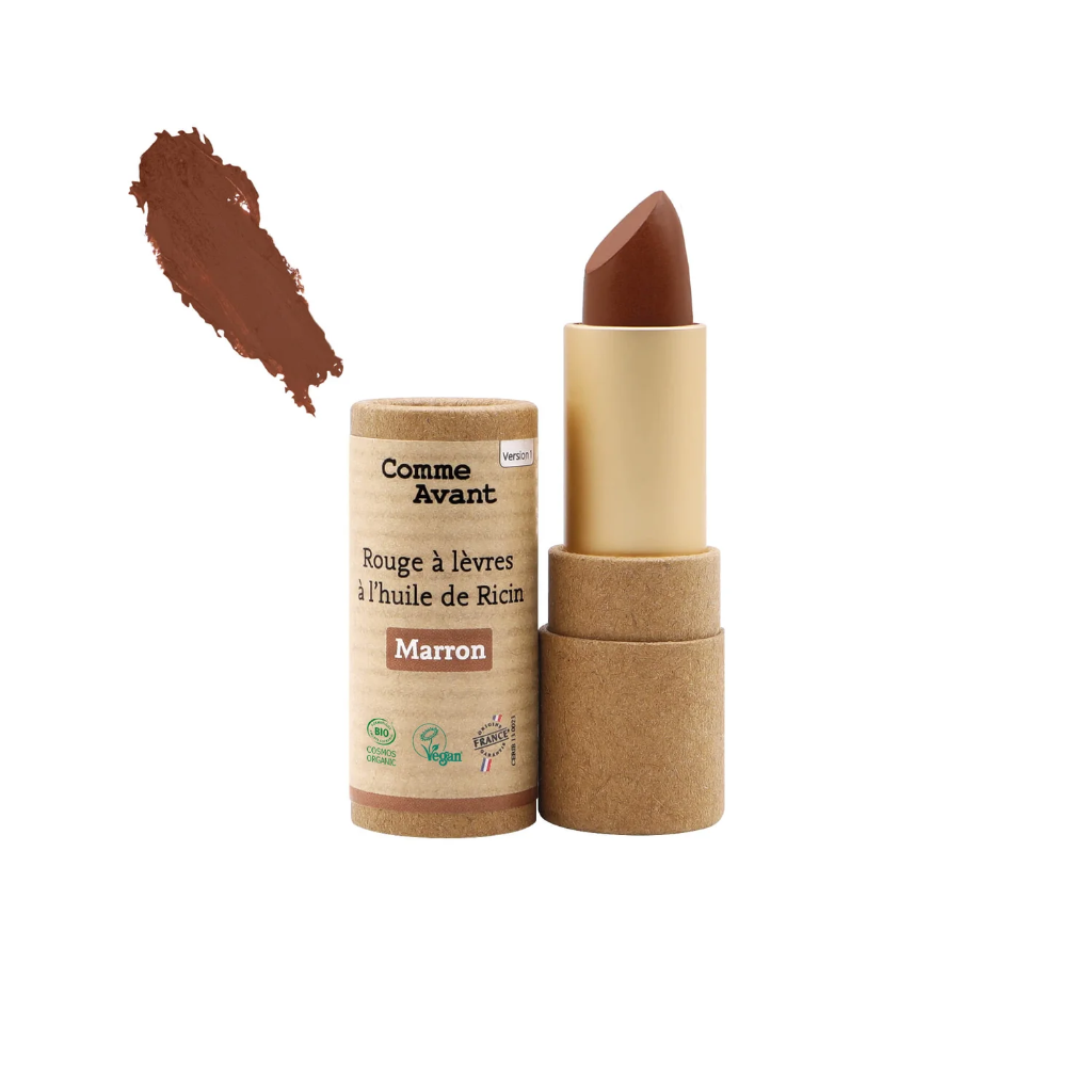 Rouge à lèvres à l'huile de ricin - Marron - 4 g