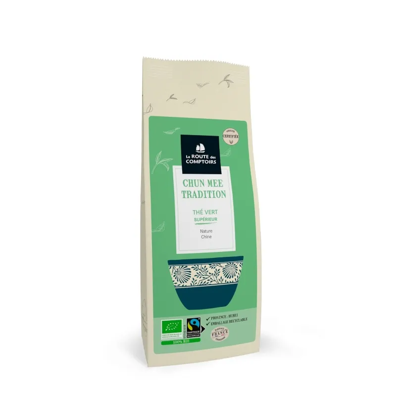 THÉS VERTS NATURES - CHINE - CHUN MEE TRADITION sachet 100 g