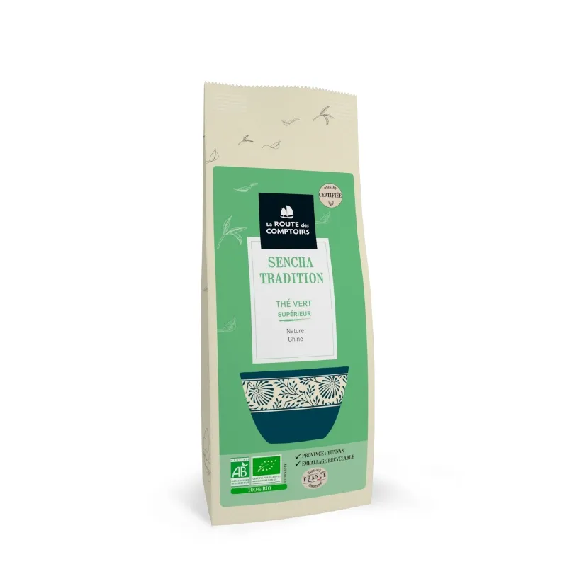 Thés verts natures Sencha Tradition (chine) - sachet 100 g