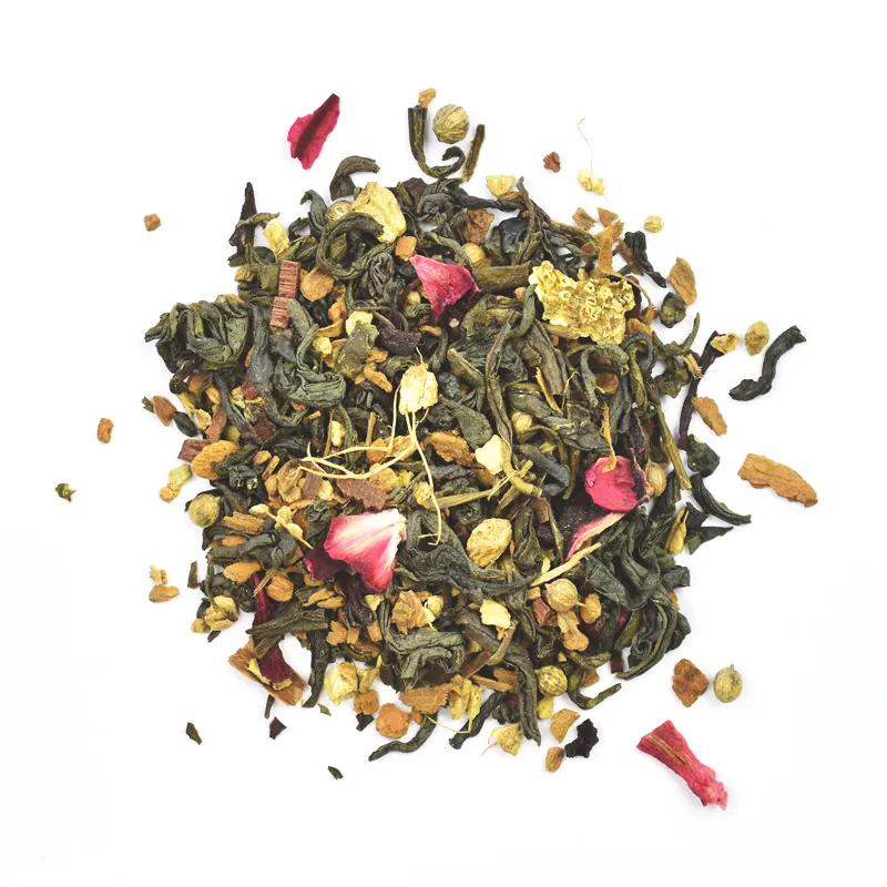 Thés verts aux épices & agrume - le thé du bonheur (épices & agrumes) - sac 1 kg