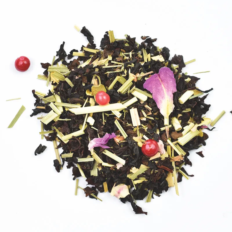 Thés noirs rouge désir (rose, litchi, cerise) - sac 1 kg