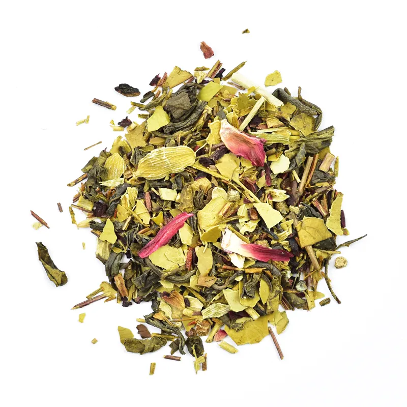 Thés verts florales - DÉTOX (Thé vert, hibiscus, maté, huiles essentielles d’agrumes) - sac 1 kg