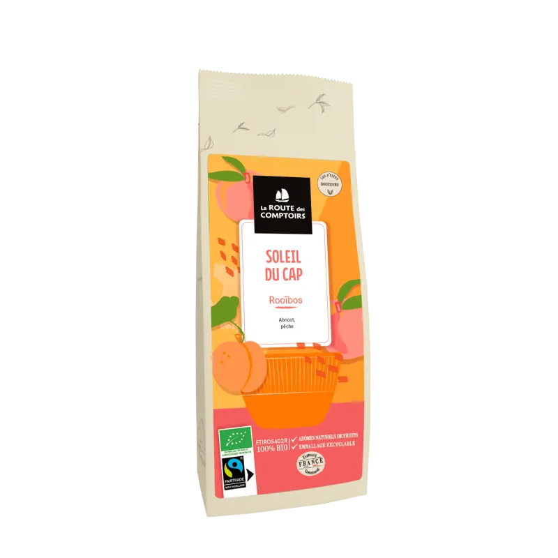 Rooïbos aux fruits soleil du cap P'tites Douceurs (abricôt, pêche) - sachet 100 g