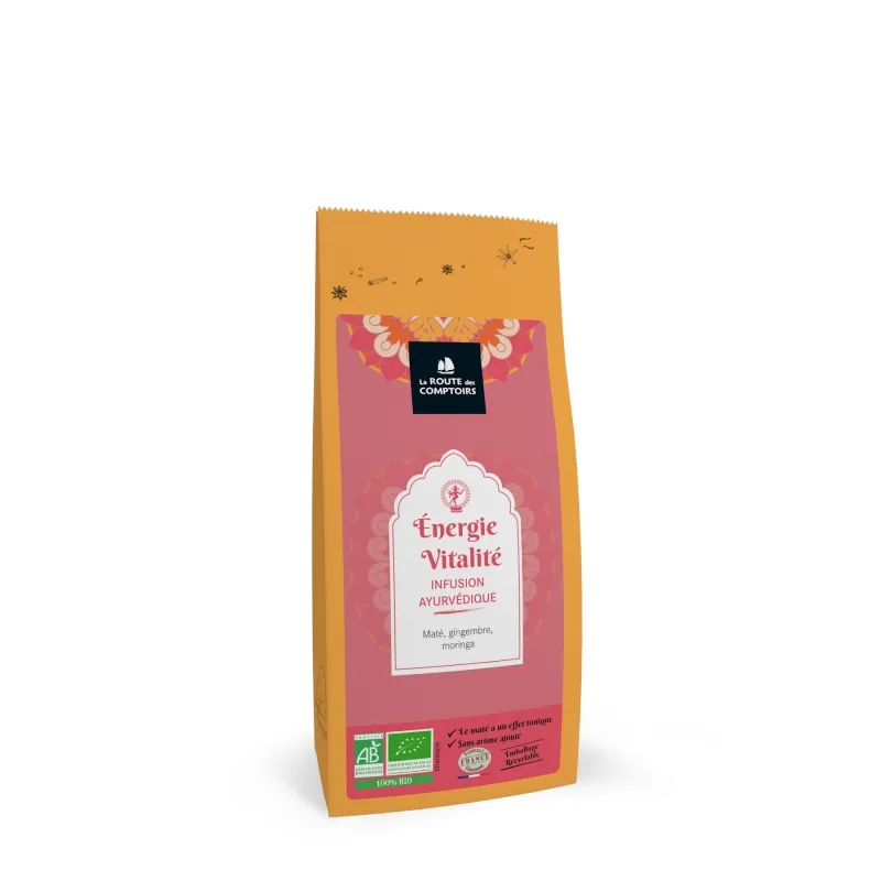 COLLECTION EQUILIBRE - ÉNERGIE-VITALITÉ - Maté. gingembre. moringa sachet 70 g