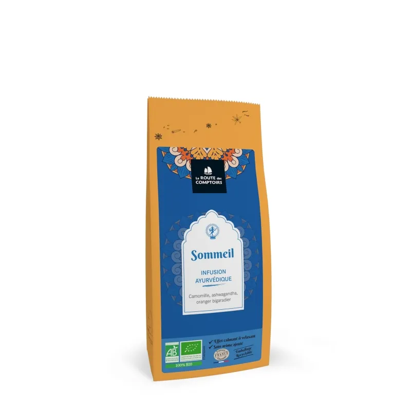 Ayurvédique sommeil (camomille, cannelle, menthe poivrée) - sachet 70 g