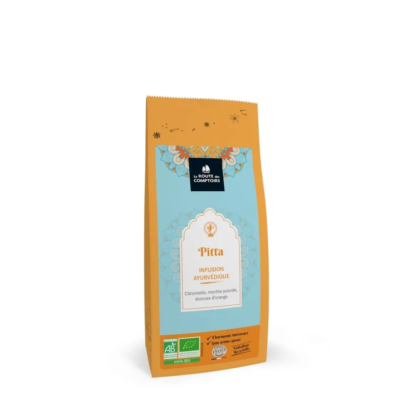 Ayurvédique PITTA (citronnelle, menthe poivrée, écorces d'orange) - sachet 80 g
