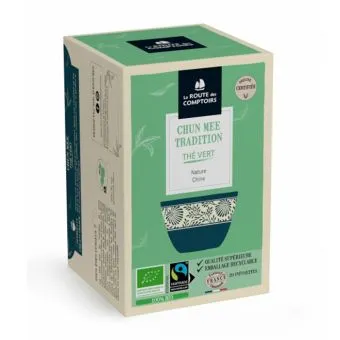 Thé vert chun mee tradition - 20 infusettes
