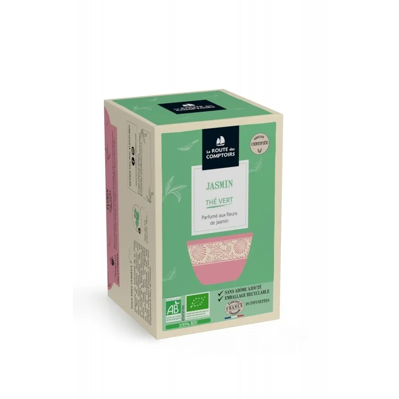 Thé vert aux fleurs de jasmin - 20 infusettes