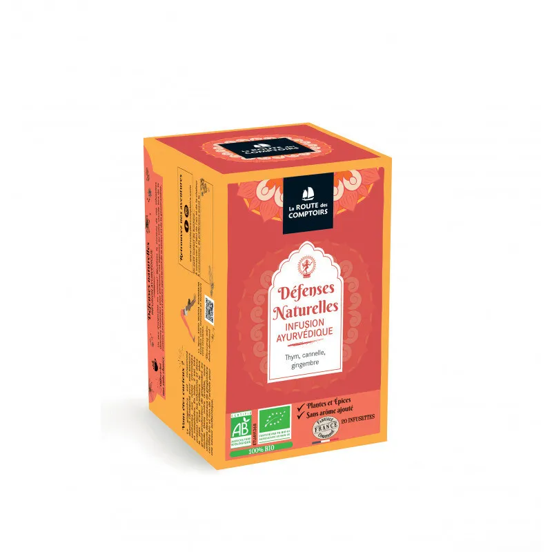 Ayurvédique défenses naturelles (thym, cannelle, gingembre) - 20 infusettes