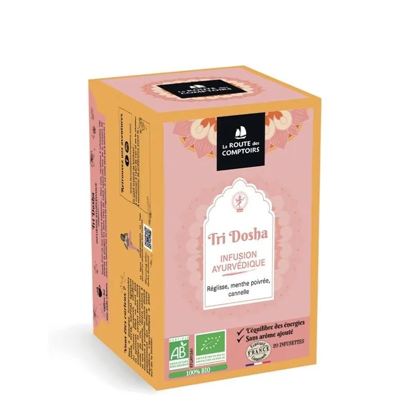 TRI DOSHA - Reglisse. menthe poivrée. cannelle 20 infusettes