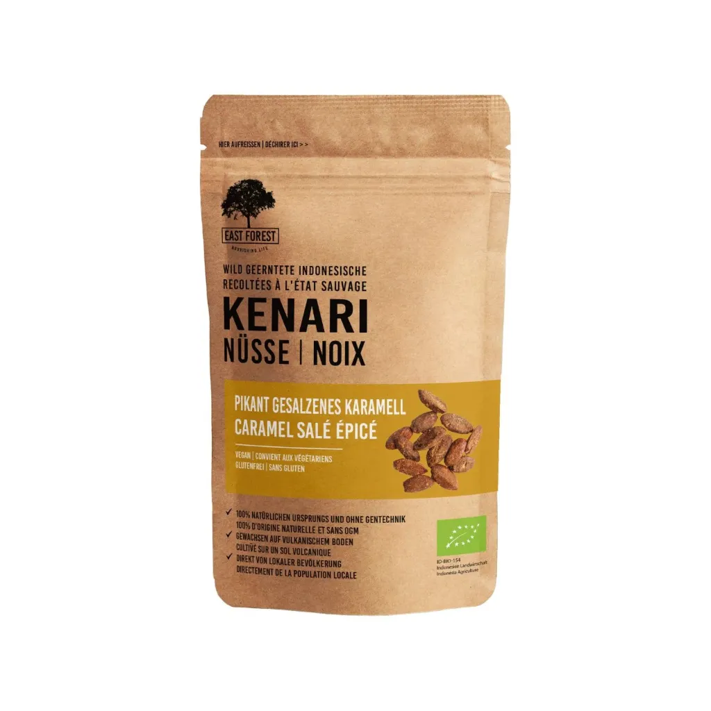 Noix de kenari caramel salé épicé - 80g