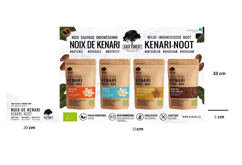 Display de comptoirs Noix de kenari (4 saveurs - 16 unités)