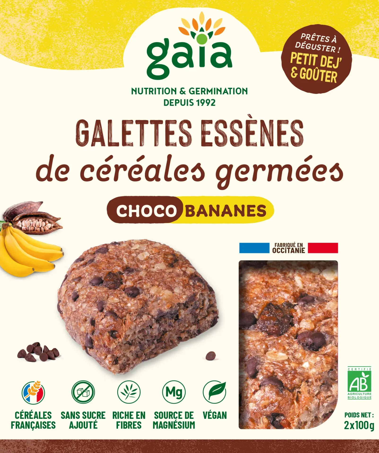 Galettes essènes choco banane 2x100 gr
