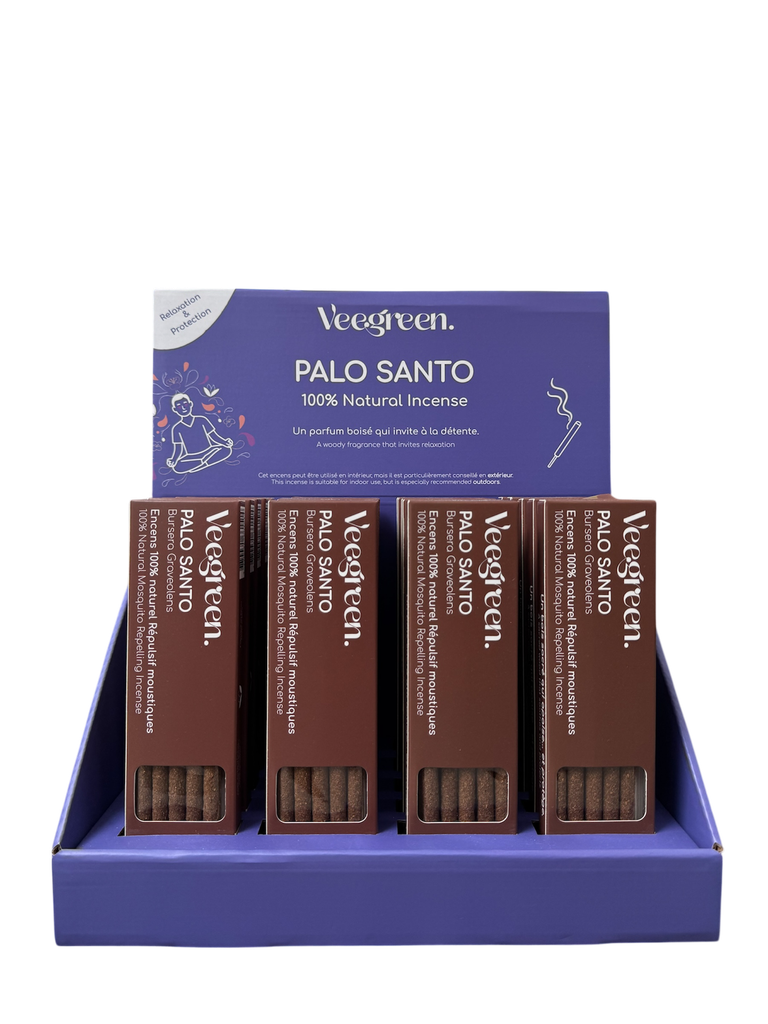 Display encens Palo Santos épais x 10 - 20 boîtes (répulsif moustique)