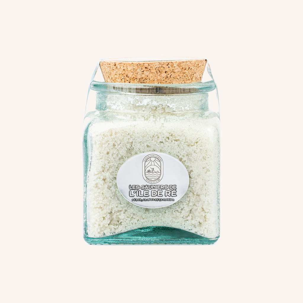 Coarse salt glass jar cork cap - 400g (Ile de ré IGP)