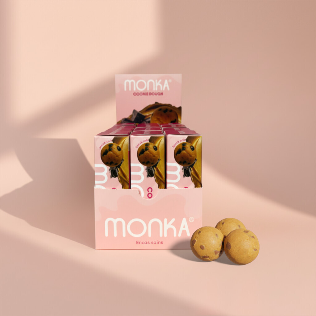 Balls koekjesdeeg (choco pinda) - 3 balls van 18g x 12